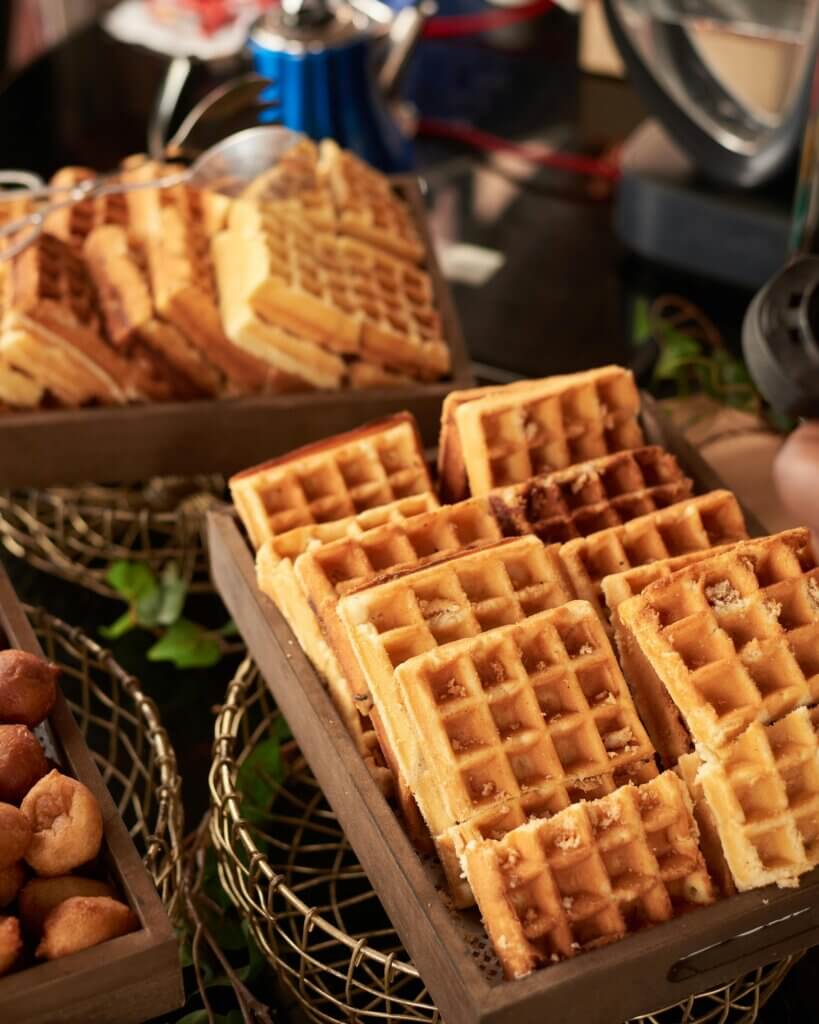 Gaufre chaude et croustillante sortie du gaufrier