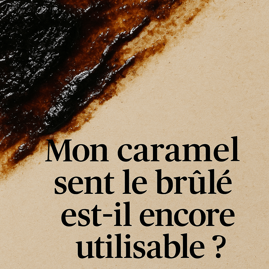 Pot de caramel au beurre salé artisanal à la texture lisse et fondante, sans odeur de brûlé, prêt à être utilisé en pâtisserie