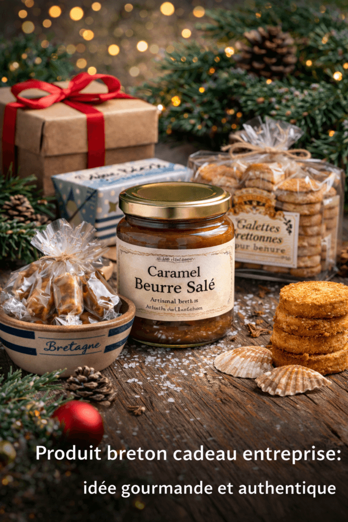 Produit breton pour cadeau entreprise avec caramel beurre salé artisanal et spécialités gourmandes
